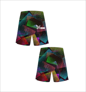 Shorts décontractés pour hommes Ferocious Clothing à imprimé géométrique, sublimation, taille élastique, grandes tailles - Product Image 1