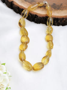 สร้อยคอหินธรรมชาติขนาด 16 นิ้ว รุ่น Naturel Honey / Beer Quartz สำหรับทำเครื่องประดับชั้นดี, หินธรรมชาติจำนวนมาก - Product Image 5