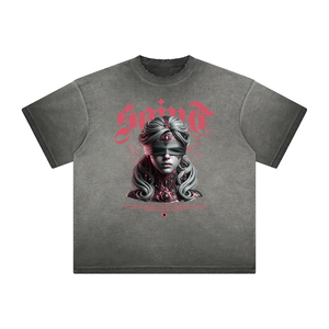T-shirt Homme Oversize Personnalisé Écologique à Col Rond et Manches Courtes, Imprimé par Transfert Thermique avec Logo Frontal, Style Urbain en Coton - Product Image 6