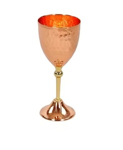 Gobelet à vin en métal haut de gamme, en acier inoxydable, réutilisable, vaisselle de luxe pour restaurant, bar, hôtel - Product Image 2