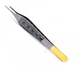 Pinces à tissus Adson de précision en acier inoxydable 4,75 po, pointes dentelées délicates, manuelles, certifiées CE pour la chirurgie plastique, haute qualité - Product Image 1