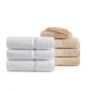 Serviettes de bain de luxe 100% coton peigné, très absorbantes, séchage rapide, pour hôtels et spas, couleur taupe marron, bordure Dobby, en lin - Product Image 2