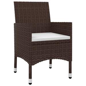 Conjunto de comedor de jardín de ratán sintético marrón medio con muchos asientos - Product Image 3