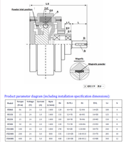 Frein à poudre de type arbre FZ25S 25N.m de haute qualité pour synchronisation de vitesse du cylindre de plaque d'impression hélio, démarrage/arrêt en douceur
