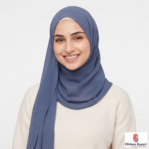 Luxury Chiffon Hijab Scarf Soft <b>Silk</b> Feel <b>Head</b> <b>Wrap</b> Shawl Custom Branding OEM ODM Private Label Supplier - Product Image 3