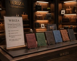 WRIZA PU ซองใส่หนังสือเดินทางแบบวินเทจ ที่ใส่บัตรหนังดีไซน์ทันสมัยพร้อมช่องใส่บัตร ดีไซน์ทนทานสำหรับผู้ชายและผู้หญิง - Product Image 5