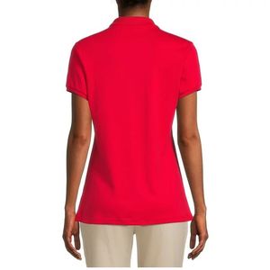 Polo de sport à manches courtes pour femme, vente en gros d'usine, haut de fitness respirant pour l'extérieur, polo de gym pour femme, logo personnalisé - Product Image 2