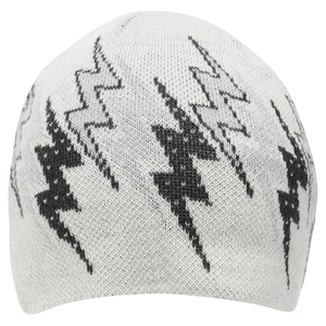 Gorro Unisex de Acrílico con Patrón Geométrico de Rayos, Gorro Casual de Invierno, Talla Adulto 56-58CM, Tejido por Computadora - Product Image 3