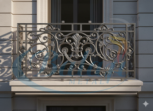 Barandilla de Hierro Forjado Personalizada, Resistente al Óxido, Panel de Barandilla Decorativo, Pasamanos para Escaleras, Balcón, Villa, Hotel, Exterior - Product Image 2