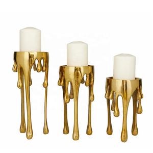 Portavelas moderno de aluminio plateado, portavelas de pilar de aluminio, escultura de cuerno de Metal, artesanías de Metal, decoración del hogar para bodas - Product Image 4