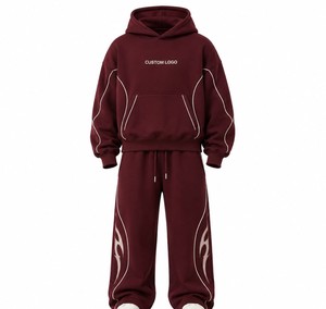 Men's Modern Tracksuit Cotton Hoodie and Sweatpants <b>Set</b> for Casual Lifestyle - Product Image 5