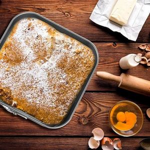 Set di 3 Teglie a Cerniera da 7, 8, 9 Pollici, a Cuore e Quadrate, Antiaderenti in Carbonio con Fondo Rimovibile per Cheesecake - Product Image 4