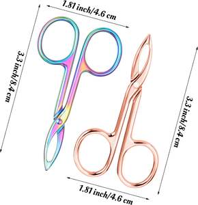 Pinzas de Acero Inoxidable Hechas a Mano (2 Piezas), Pinzas para Cejas con Punta Inclinada, Depilador de Vello, Reutilizables, Duraderas, Cuidado Facial para Hombres - Product Image 2