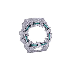 Frosted Stone <b>Set</b> <b>Watch</b> Case Mod Kit Octagonal Stainless Steel Hip Hop Street Fashion Timepiece Upgrade Frame Design - Product Image 3