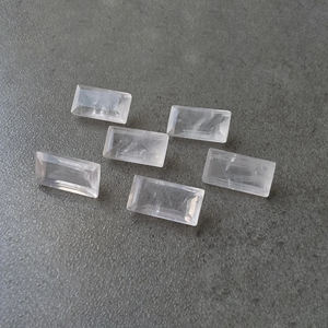 Piedra Preciosa de Cuarzo Rosa Natural, Corte Facetado, Calibrada, Rectángulo Grande, Piedra Suelta para Joyería - Product Image 2