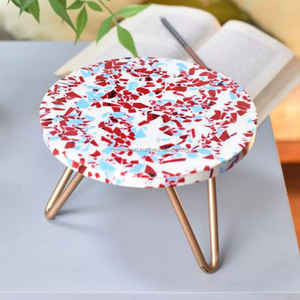 Luxury Manufacturer's Hot Selling Terrazzo Resin Cake Stand for Dessert Cake Sweet Display & Decorative Purpose - Product Image 1