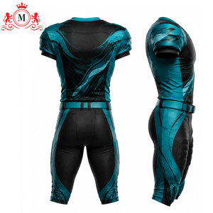 Uniforme de football pour hommes noir et turquoise, sublimation, détection par aiguille, fusion sans couture, respirant, 100 % polyester, pour adultes - Product Image 2