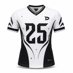 เสื้อทีมกีฬาตาข่ายระบายอากาศสีขาวดำสไตล์เรโทร Y2K สำหรับผู้ชาย รับผลิตตามสั่งพร้อมโลโก้ OEM ขายส่ง - Product Image 2