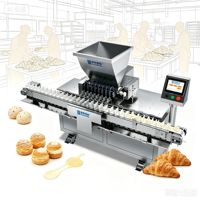 Machine d'injection automatique de crème à piston pour choux à la crème, mochi et croissants