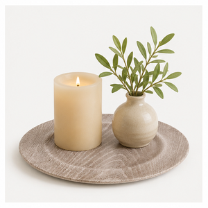 Assiettes de présentation rondes en faux bois rustique pour mariage, fête, événement, service de table, sous-assiettes en gros - Product Image 4