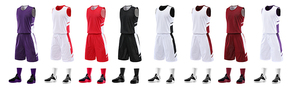 Maillot de basket-ball réversible personnalisable pour homme, 100% polyester, respirant, ensemble d'uniformes d'entraînement personnalisés, vêtements de sport de basket-ball - Product Image 5