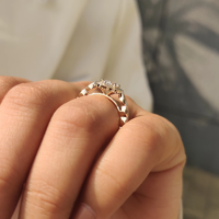 Bague de fiançailles élégante de haute qualité en or plaqué 10k/14k/18k avec diamant marquise néerlandais, style vintage, diamant de laboratoire, luxe, pour mariée