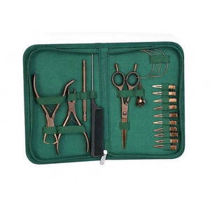 Kit d'outils professionnels pour extensions de cheveux Green Pro, ensemble de micro-anneaux, pince en acier inoxydable, aiguille à boucle pour extensions de cheveux - Product Image 5