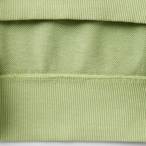 Conjunto de Sudadera con Capucha y Pantalones Cortos Verdes, Color Sólido, Estilo Casual para Niños, Material French Terry, Logotipo Estampado en el Pecho Izquierdo - Product Image 6