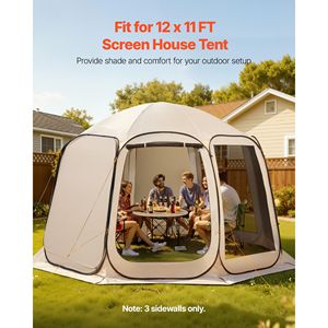 Telo Parasole Oxford 300D Argentato 12 x 11 piedi, Tenda Schermo 5.51 x 4.59 piedi, Protezione Solare per Ripari - Product Image 2