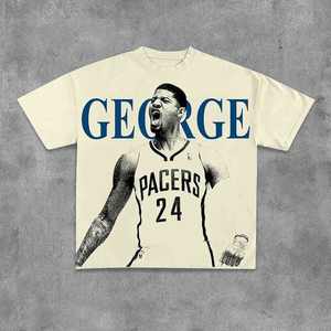 T-shirt 100% coton de haute qualité pour hommes Impression personnalisée Style Hip Hop Tissu tricoté blanc vierge personnalisé - Product Image 5