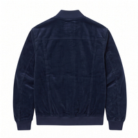 Blouson Bomber Unisexe Personnalisé en Toile Écologique Imperméable Réversible Style Rétro Coupe Slim Vêtement d'extérieur de Vol Toucher Doux Devant Côtelé