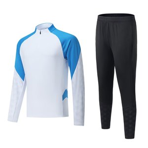 Conjunto Deportivo para Hombre, Top de Manga Larga con Cierre de Cremallera y Bloques de Color, Pantalones Negros, Tejido de Secado Rápido, 100% Algodón, Ropa Urbana de Invierno, Logotipo Frontal - Product Image 3
