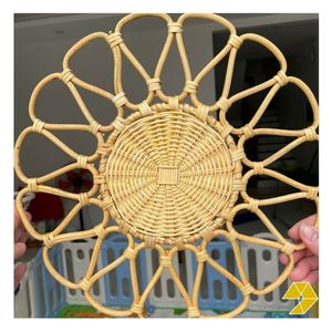 Ensemble de sets de table en rotin tressé faits à la main, écologiques, style bohème et rustique, pour la décoration de table à manger, fabricant OEM - Product Image 5