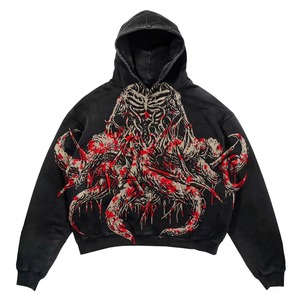 Wholesale Oem Custom Print Logo Cropped High Quality Cotton Oversized Heat transfer Men Hoodie & Sweatshirt - Product Image 1