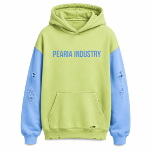 Ensemble de survêtement unisexe à blocs de couleur, sweat à capuche et pantalon de jogging, 100% coton French Terry, long et oversize, style streetwear - Product Image 3