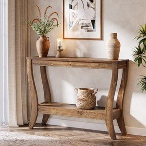 Handcrafted Mango Wood <b>Console</b> <b>Table</b> with Geometric Inlay - Wholesale Furniture India - Product Image 2