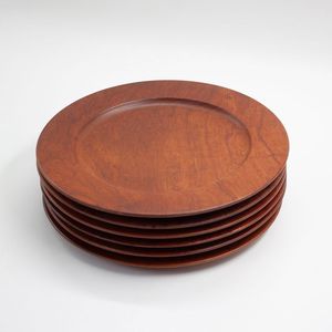 Plato de Madera Natural Hecho a Mano, Plato de Servir de Madera Maciza, Vajilla Rústica para Comedor, Cocina, Restaurante, Cafetería y Uso Doméstico - Product Image 3