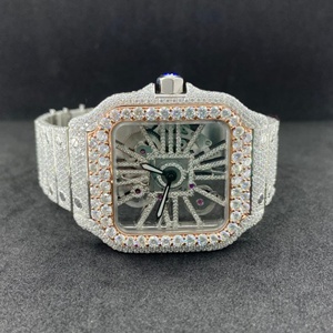 Montre présidentielle Iced Out Moissanite | Design squelette de luxe VVS | Vente en gros approuvée - Product Image 1