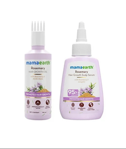 Kit de soin vitalisant pour la croissance des cheveux : Huile de romarin et sérum capillaire pour des racines plus épaisses, renforcement et anti-chute - Product Image 1