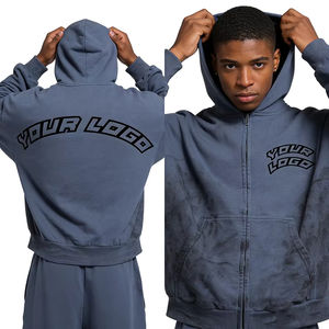 Sweat à capuche personnalisé 2026 avec impression sérigraphique effet soleil délavé, 100 % coton molletonné haute densité, pour un look décontracté ou streetwear, unisexe - Product Image 6