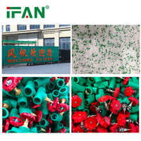 IFAN approvisionnement d'usine ISO 15874 raccord de tuyau PPR 20-110MM raccord PPR laiton Double Union PPR robinet à tournant sphérique