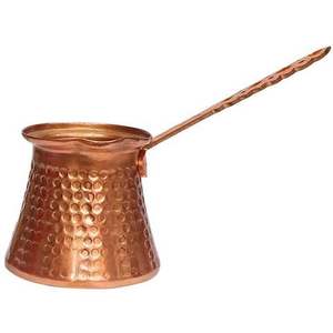 Cafetière turque en métal de qualité alimentaire, gravée, finition polie, durable, résistante à la chaleur, bouilloire turque vintage - Product Image 4