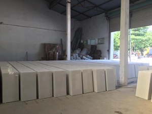 กระเบื้องหินอ่อนสีขาวบริสุทธิ์เกรดเวียดนามขนาด800x400x3ซม. พื้นผิวขัดเงาเสร็จสิ้นการออกแบบที่ทันสมัยสำหรับวิลล่า - Product Image 2