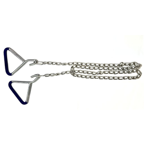 Cadenas de tracción para terneros de 30 pulgadas, aparato de obstetricia con 2 asas y ganchos de tracción, instrumento veterinario obstétrico de acero inoxidable - Product Image 3
