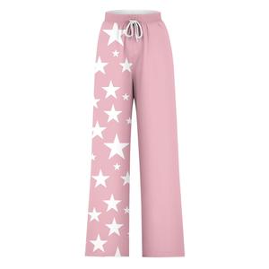 Pantalon large taille haute coupe bootcut longueur totale pour femme, décontracté, avec cordon de serrage, coupe ample, écoresponsable, poches, couleur unie - Product Image 5