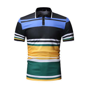 Camiseta polo de manga corta al por mayor, uniforme liso de golf, 100% poliéster, para hombre. - Product Image 2