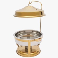 Plat de service buffet professionnel en acier inoxydable 150L avec chauffage à la vapeur et contrôle de température, finition argentée, construction durable, meilleur prix