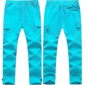 <b>Men's</b> Eco-Friendly Breathable Safari Style Lightweight Elastic Waist <b>Overalls</b> Multiple Pockets Quick Dry Polyester/Cotton Casual - Product Image 6