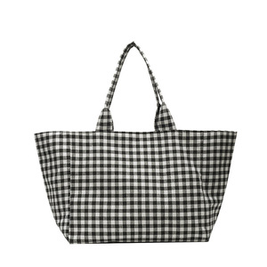 Wholesale <b>Large</b> Capacity Simple Plaid <b>Canvas</b> Shoulder <b>Bag</b> Pink <b>Large</b> <b>Canvas</b> Summer Beach Shopping Checked Cloth Tote <b>Bag</b> - Product Image 1