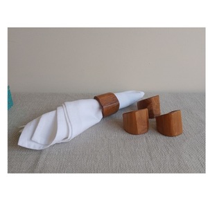 Anneaux de serviette géométriques en bois de luxe modernes, écologiques et durables, pour décoration de mariage, tailles et logos personnalisés, fournitures en gros - Product Image 1